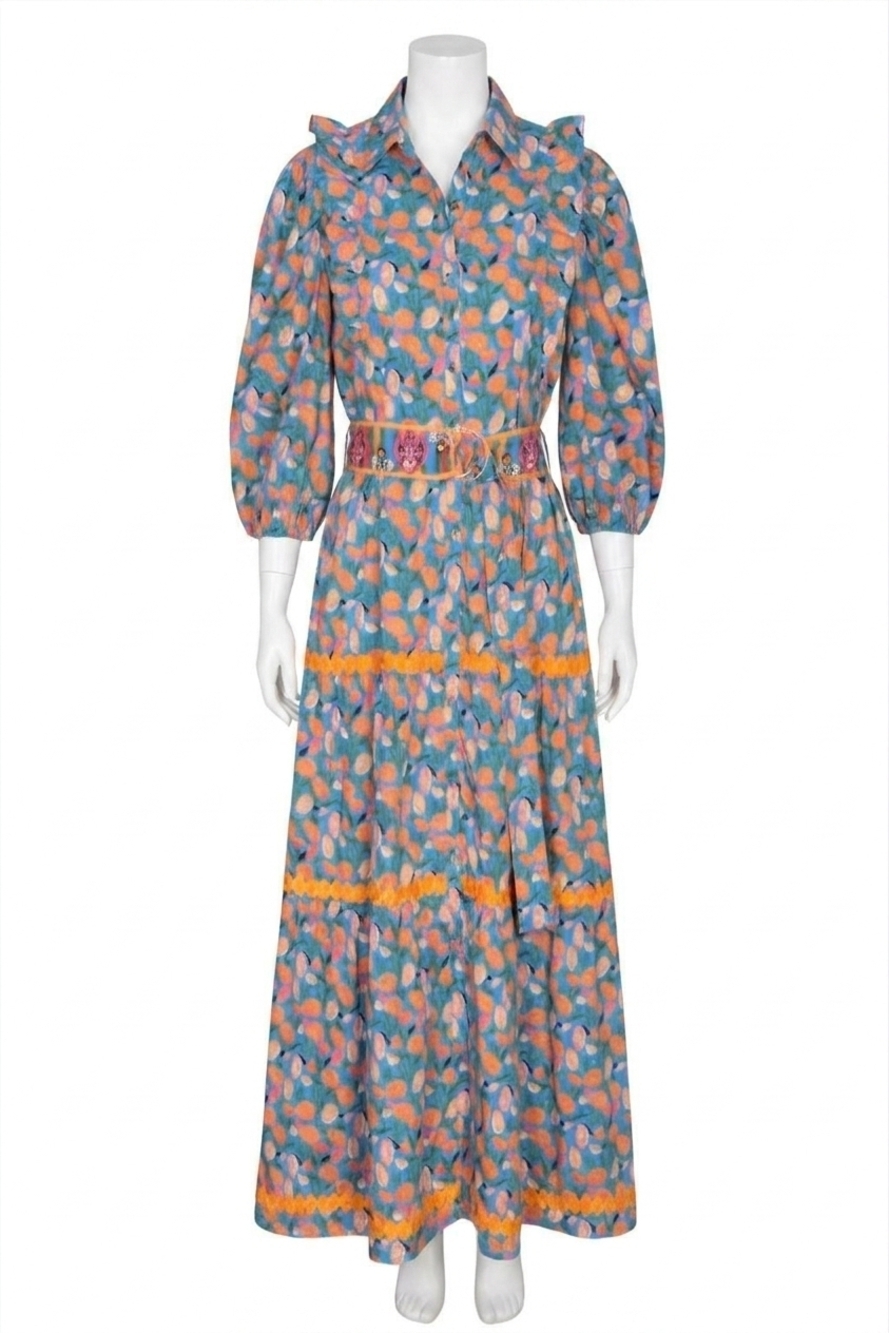 NEW EMILY LOVELOCK women's natalie dress in blue